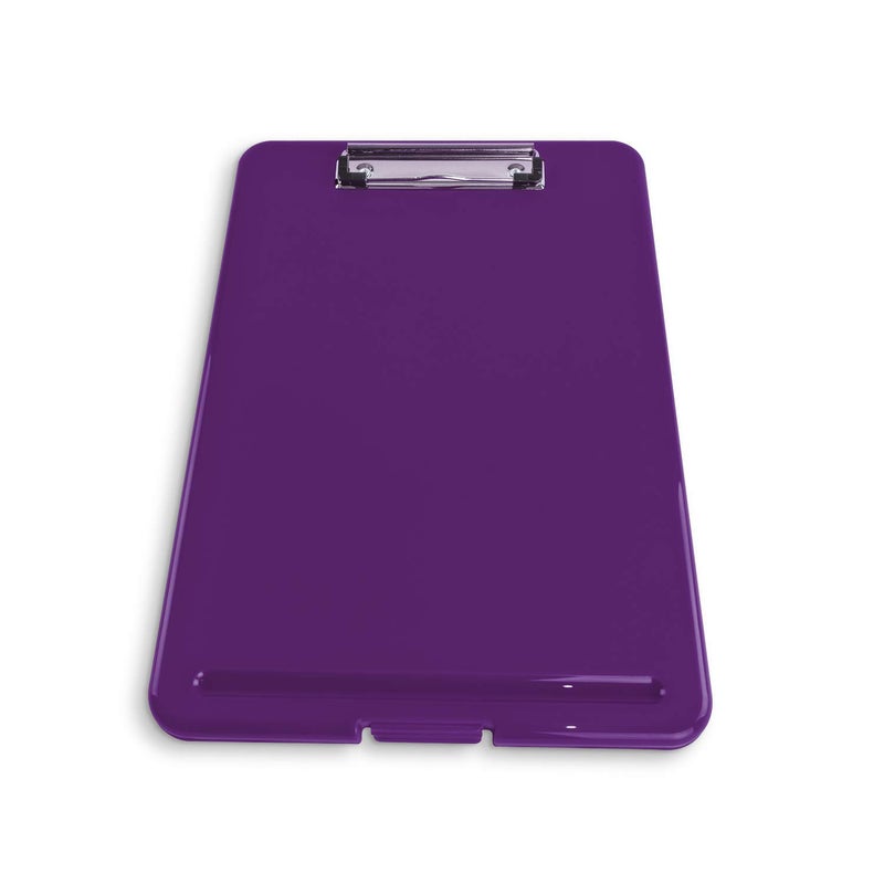 Super Z Outlet Clipboard with Storage Slim Folding for Nursing, Teachers, Coaches & Office, Plastic Heavy Duty with Pen Holder (9.5â€ x 13.5â€) (Purple) - Image 3